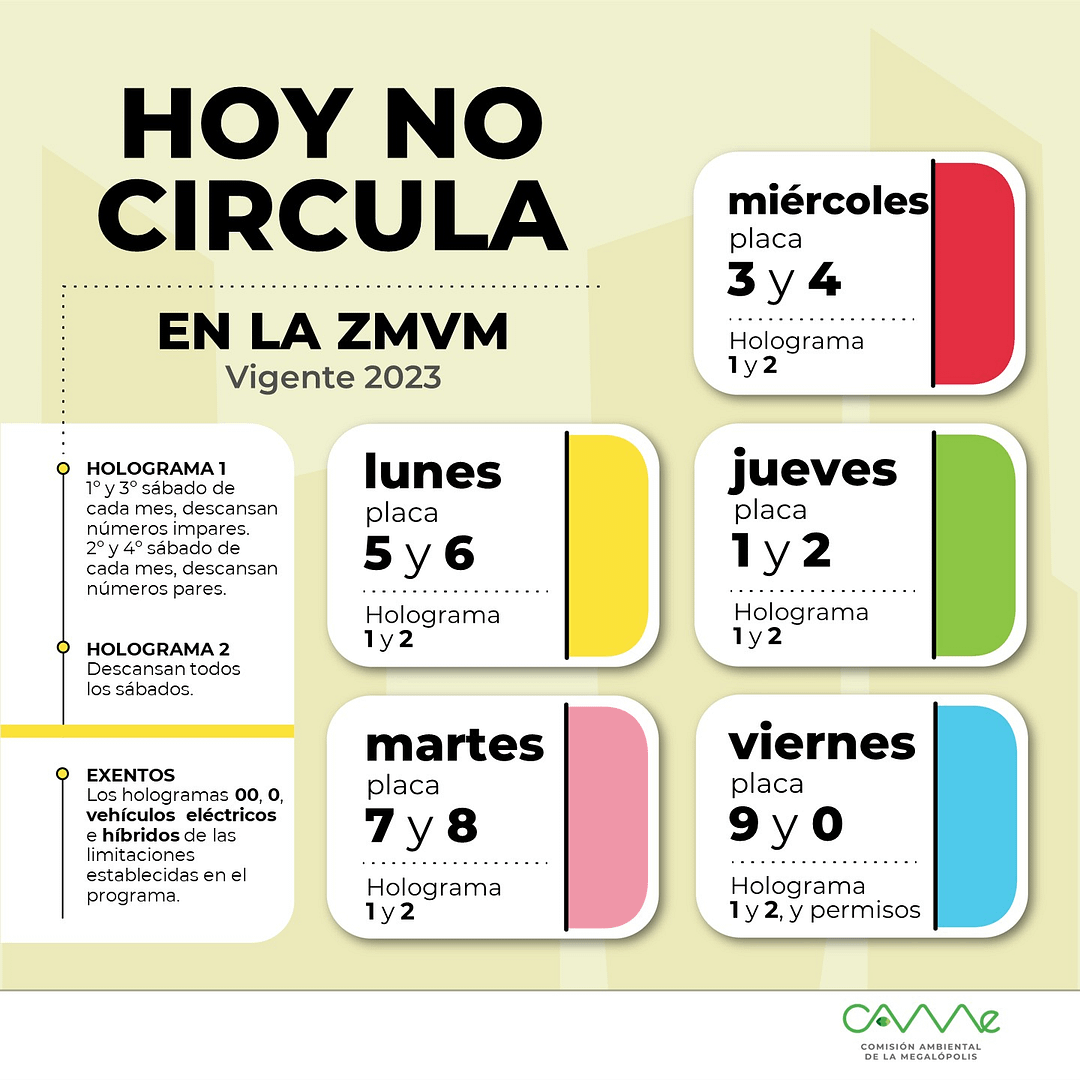 Hoy no circula 13 de mayo 2023