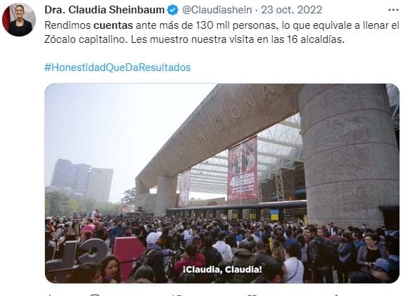 Claudia Sheinbaum en campaña En menos de un mes, presumió logros en 25 eventos masivos dentro y fuera de la CDMX 654 r654