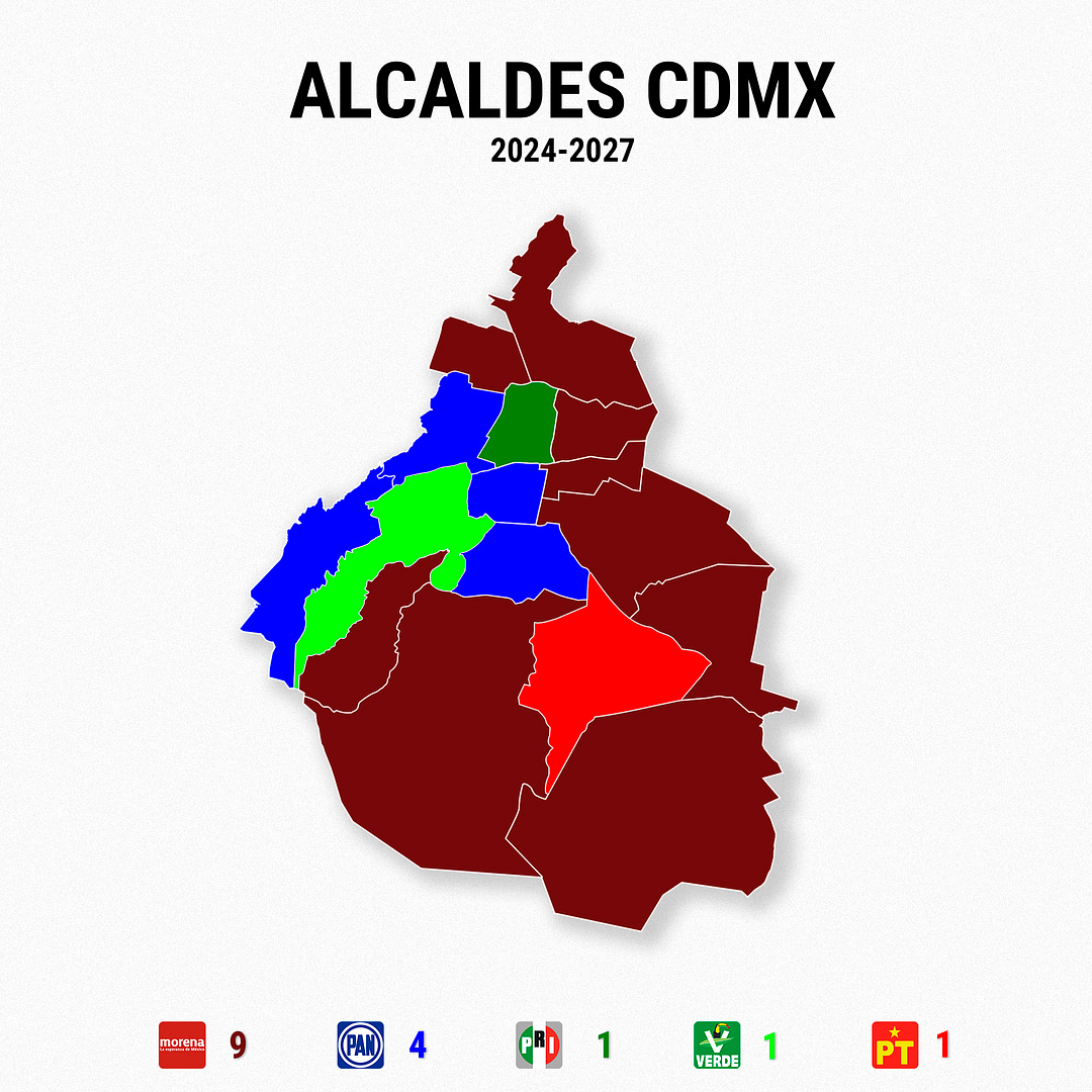 Alcaldes CDMx 2024-2027