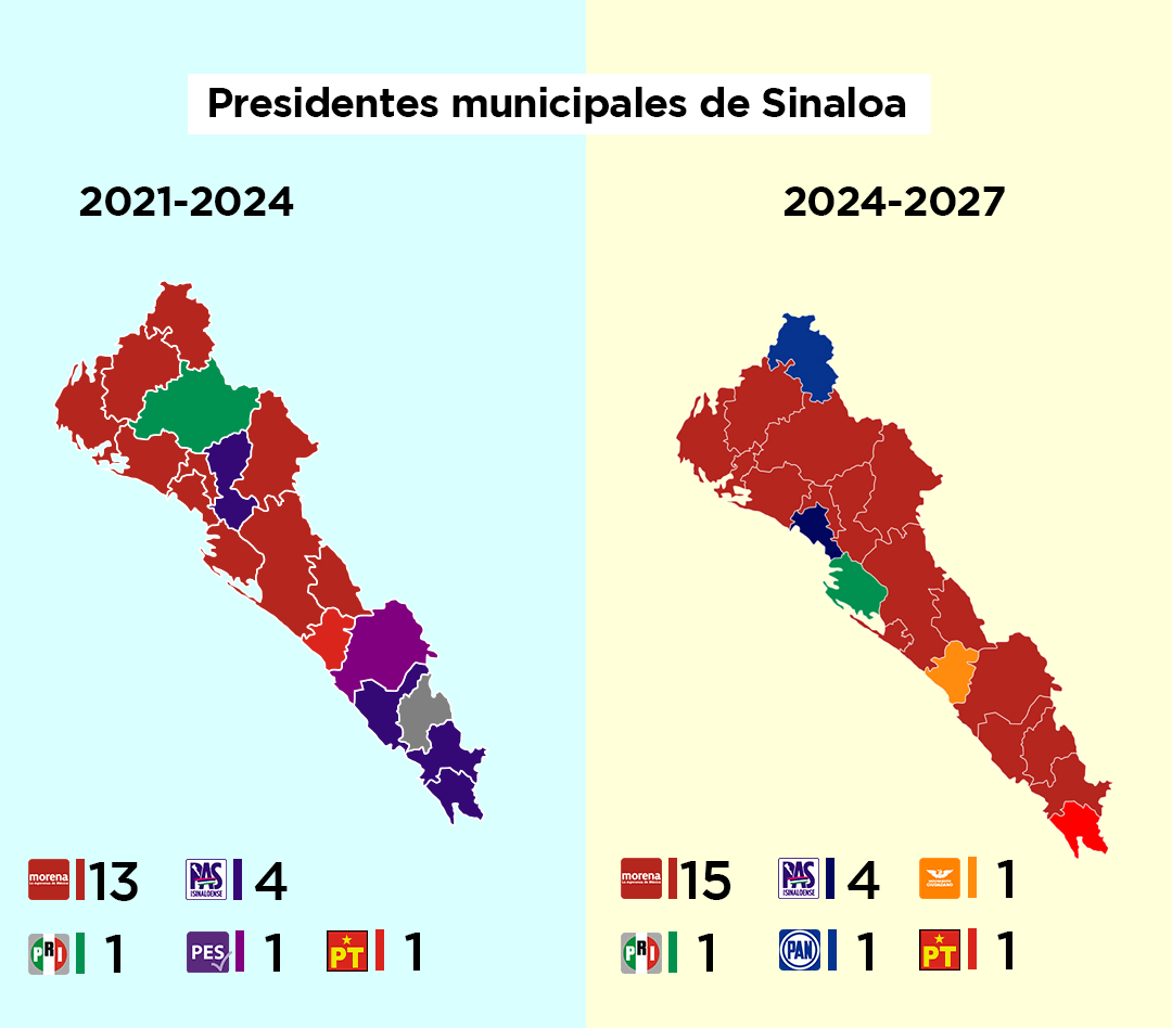 presidentes municipales sinaloa mapa