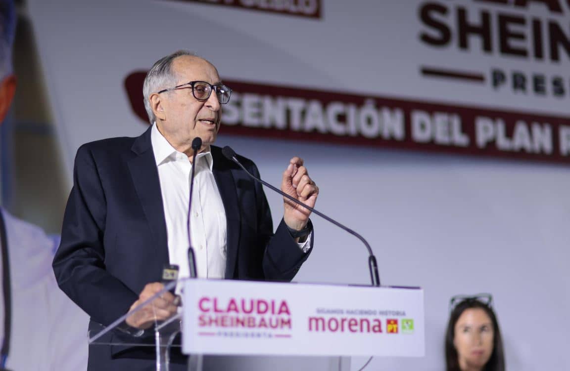 David Kershenobich durante la campaña presidencial de Claudia Sheinbaum