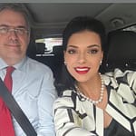 Marcelo Ebrard y su esposa, Rosalinda Bueso.