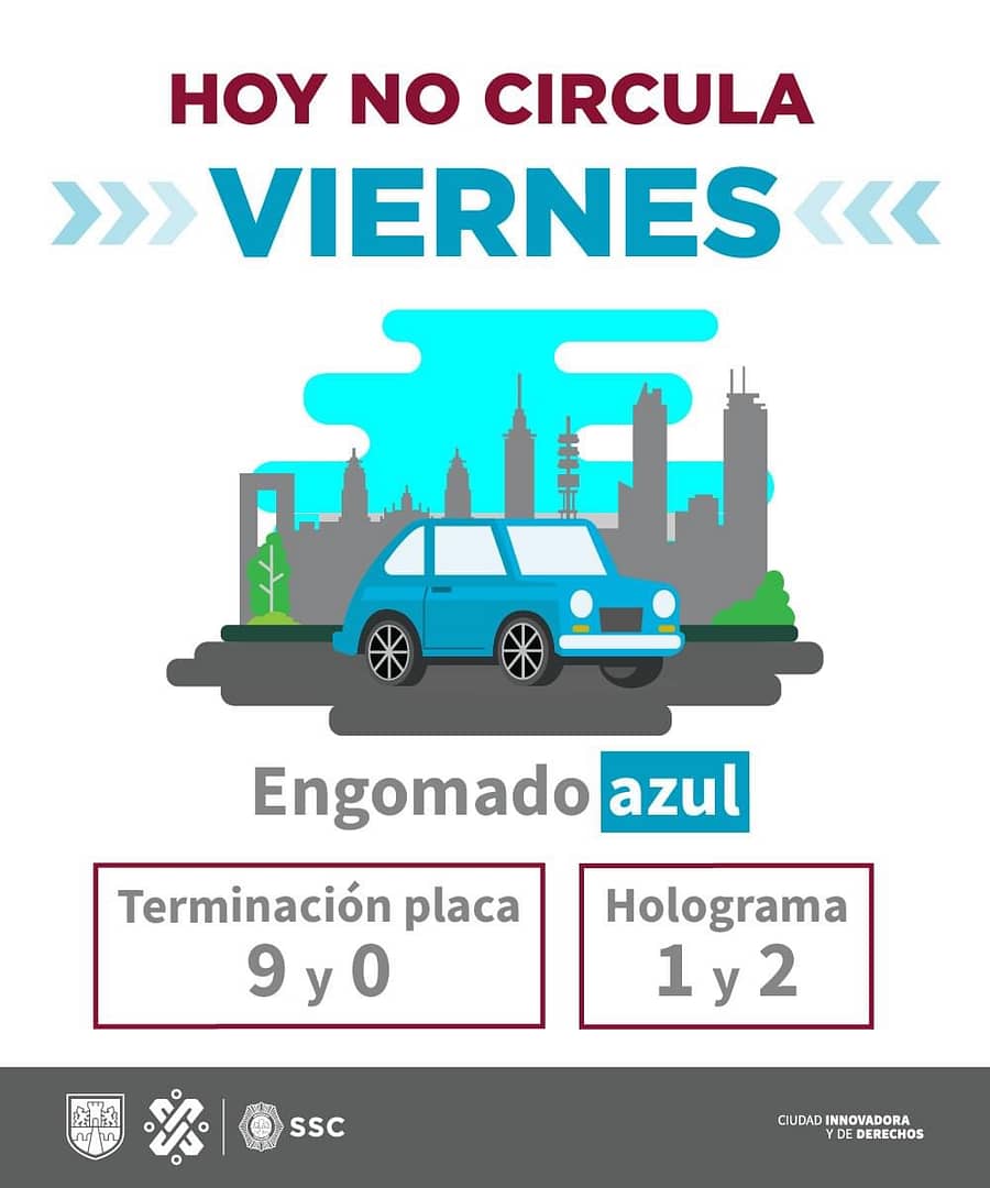 Hoy no circula viernes 3 de marzo