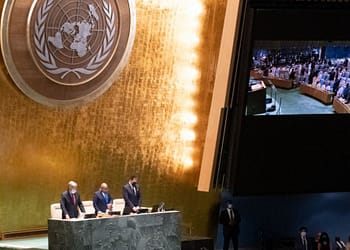 Con un desgarrador llamado de atención António Guterres dio la bienvenida al debate: Nuestro mundo está en un gran problema | Foto: Twitter ONU