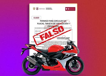 Permiso para circular sin placas para motos en CDMX no existe, es un fraude portada