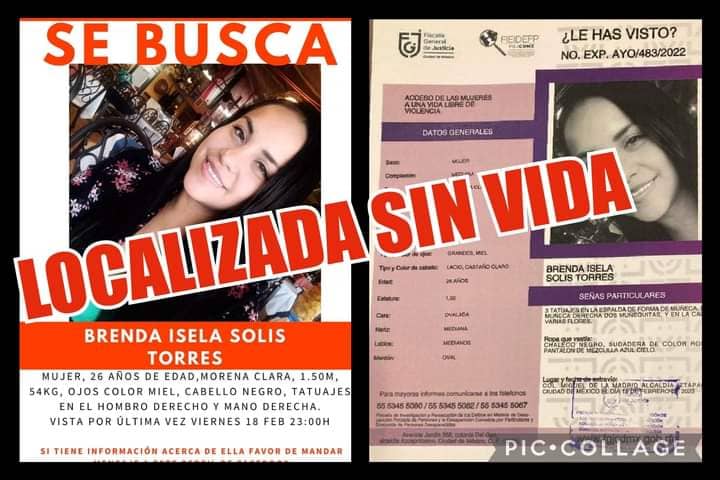 Brenda Isela Solis fue reportada como desaparecida el viernes y el fin de semana encontraron su cuerpo | Foto: Facebook