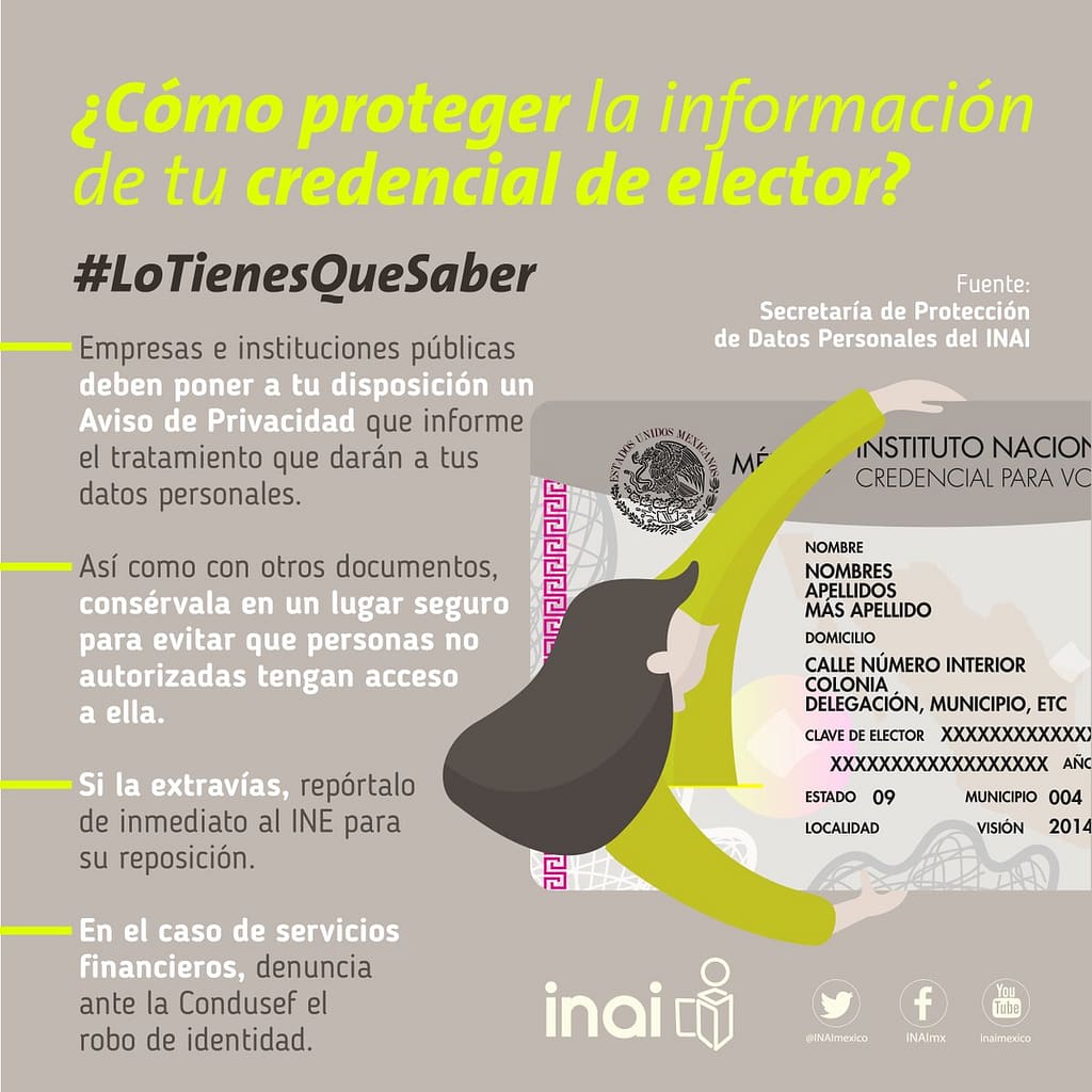 Así puedes proteger datos de tu credencial de elector