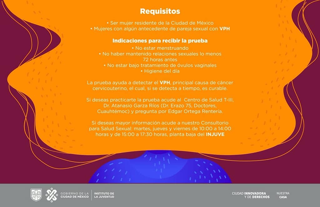 VPH 16 y 18 pruebas Injuve 2020
