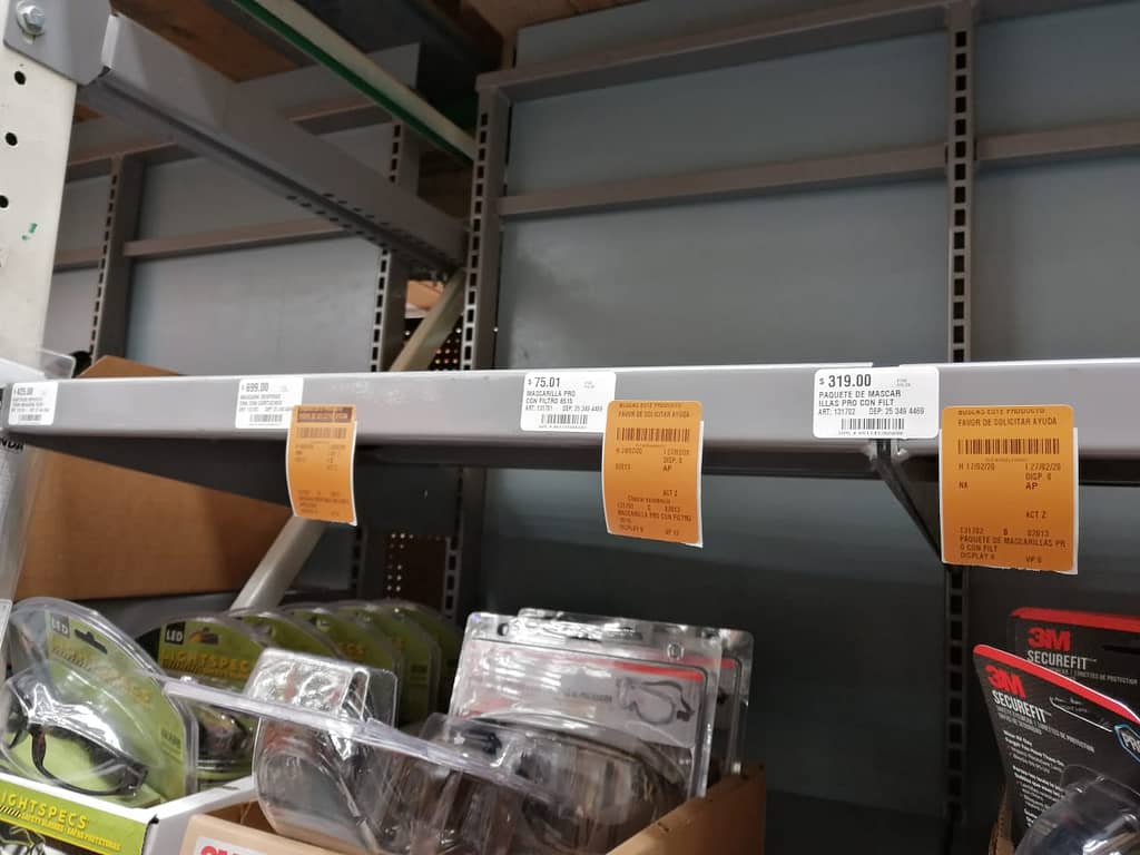 En Home Depot también están agotadas todas las mascarillas