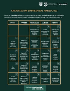 Consulta el calendario oficial de actividades e inscríbete ya a los cursos de tu interés, tienen cupo limitado / imagen: fondeso.cdmx.gob.mx