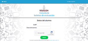Así luce el portal de la SEPYC en el que podrás consultar la boleta de calificaciones de tu hijo / imagen: datanoticias.com