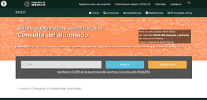 Así luce el portal del SIGED desde el cual podrás consultar  la primera boleta de evaluaciones SEP 2023 / imagen: datanoticias.com