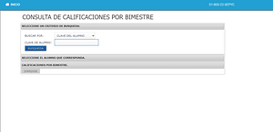 Así luce el portal de la SEPYC en el que podrás consultar el histórico de evaluaciones por bimestre de tu hijo / imagen: datanoticias.com