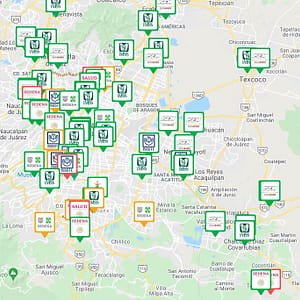 Mapa de hospitales Covid-19 en CDMX