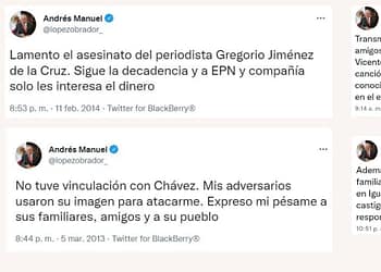 ¿Qué muertes conmueven a AMLO Éstas, según su Twitter portada