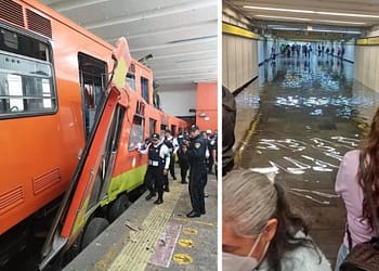 Desde incendios, choques, inundaciones y el desplome de vagones; han sido los incidentes en el Metro durante el gobierno de Claudia Sheinbaum | Foto: Twitter