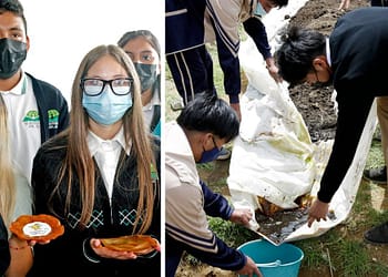 Los estudiantes se dieron cuenta de que en su comunidadse tiran grandes cantidades de basura y plástico, como el unicel | Foto: Gobierno Edomex
