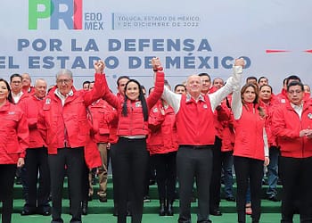 El Partido Revolucionario Institucional (PRI) en el Estado de México presentó cómo será su estructura operativa por la defensa para las próximas elecciones | Foto: Twitter Alejandra del Moral