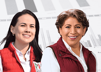 Delfina Gómez puntera en las elecciones desde hace meses.