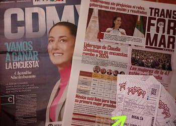 Claudia Sheinbaum aprovecha el concierto de Rosalía para promocionarse.