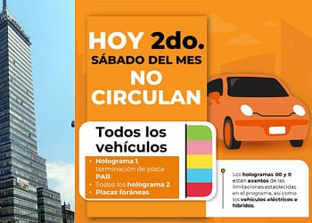 Hoy no circula 12 de agosto 2023 sábado
