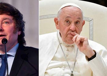 Javier Milei y el papa Francisco