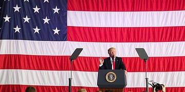 Trump amenaza la democracia estadounidense en parte porque las instituciones estadounidenses no fueron diseñadas para lidiar con un populista autocrático dispuesto a romper normas e incluso leyes. Foto: Wikimedia.