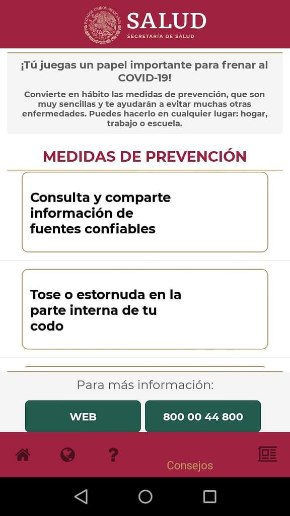 aplicación Covid-19 Mx