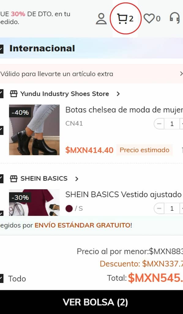 Cómo comprar en Shein
