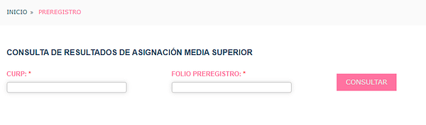 Necesitarás tu Folio y CURP