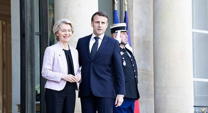 Emmanuel Macron, sigue siendo uno de los únicos líderes, junto con el primer ministro británico Keir Starmer, que no descarta enviar tropas a Ucrania o sus alrededores. Foto: Aurore Martignoni / European Union, 2025 / EC - Audiovisual Service. Creative Commons Attribution 4.0 International. Wikimedia.