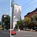 Los anuncios espectaculares con la imagen de Sandra Cuevas fueron instalados en un edificio de Tlatelolco | Foto: Twitter Sandra Cuevas