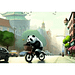 Panda en bicicleta generada con CANVA Foto: Datanoticias