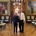 Poniatowska y AMLO en Palacio Nacional.