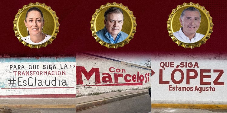 Marcelo y Adán Augusto le copian a Sheinbaum y se promueven en bardas de CDMX 1