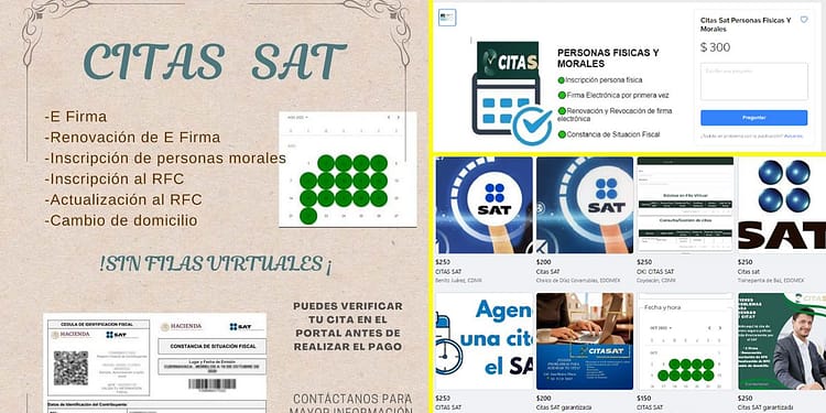 Persiste venta ilegal de citas en el SAT en Facebook y Mercado Libre portada