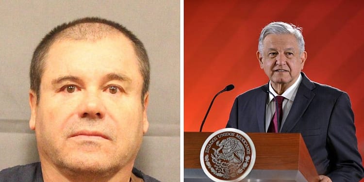 La petición de El Chapo es que debido a las condiciones denigrantes, regrese a México y se le den las condiciones de Derechos Humanos para lograrlo | Foto: Wikipedia y Gobierno de México