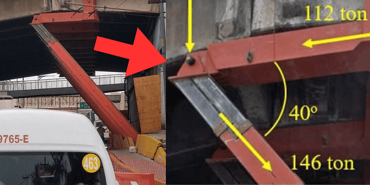 "Meramente cosmético" es lo que dice un ingeniero en redes sociales a propósito de las vigas colocadas para sostener la Línea 9 del Metro. FOTO: DataNoticias