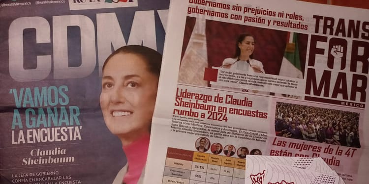 Claudia Sheinbaum aprovecha el concierto de Rosalía para promocionarse.