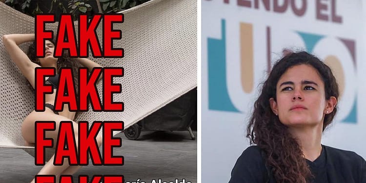 Foto de Luisa María Alcalde posando es falsa, es de una modelo mexicana portada