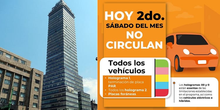 Hoy no circula 12 de agosto 2023 sábado