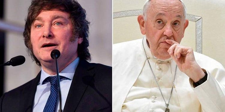 Javier Milei y el papa Francisco