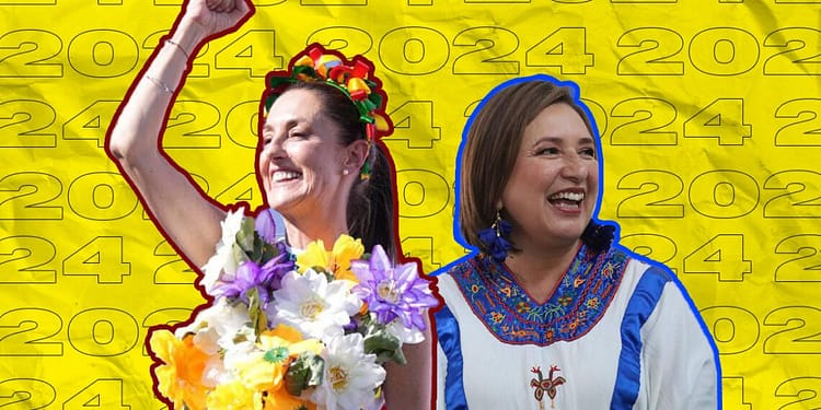Los resultados del monitoreo que recientemente presentó el INE de las precampañas señalan que a nivel general Claudia Sheinbaum obtuvo el 41.29% de la cobertura de los espacios informativos de radio y televisión, frente al 36.72 de Xóchitl Gálvez. Foto: Datanoticias.