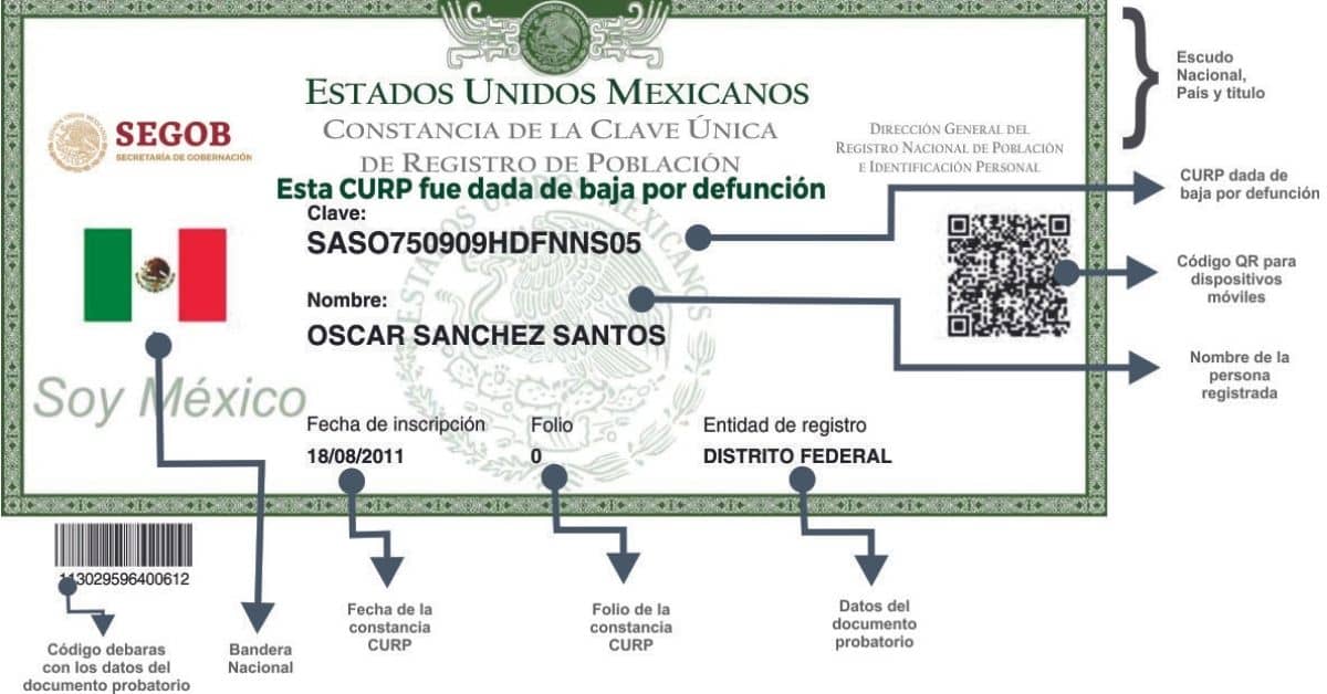 CURP gratis PDF