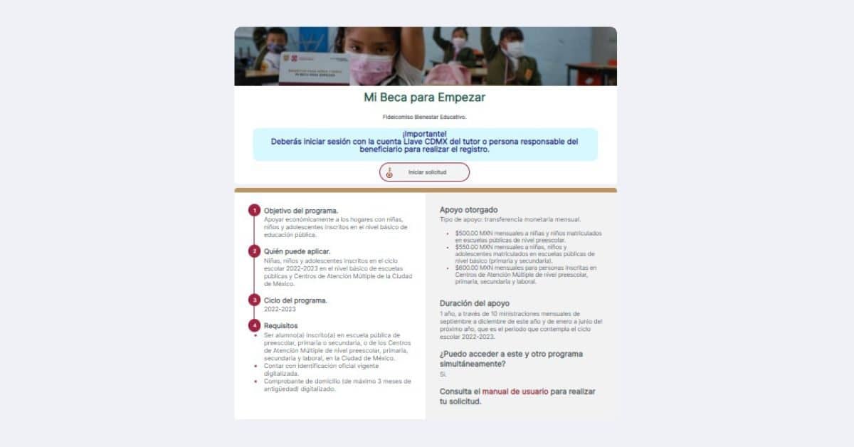 Mi Beca para Empezar registro 2023-2024 nuevo ingreso 