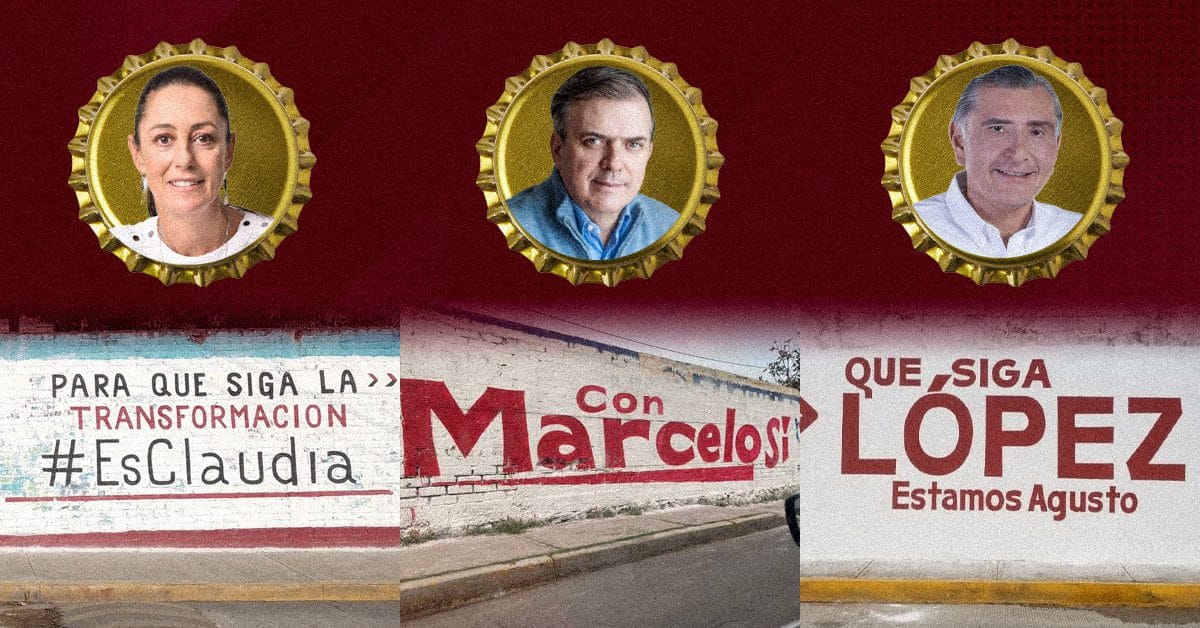 Marcelo y Adán Augusto le copian a Sheinbaum y se promueven en bardas de CDMX 1
