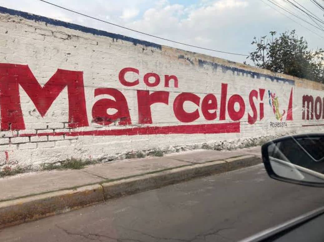 Marcelo y Adán Augusto le copian a Sheinbaum y se promueven en bardas de CDMX 2