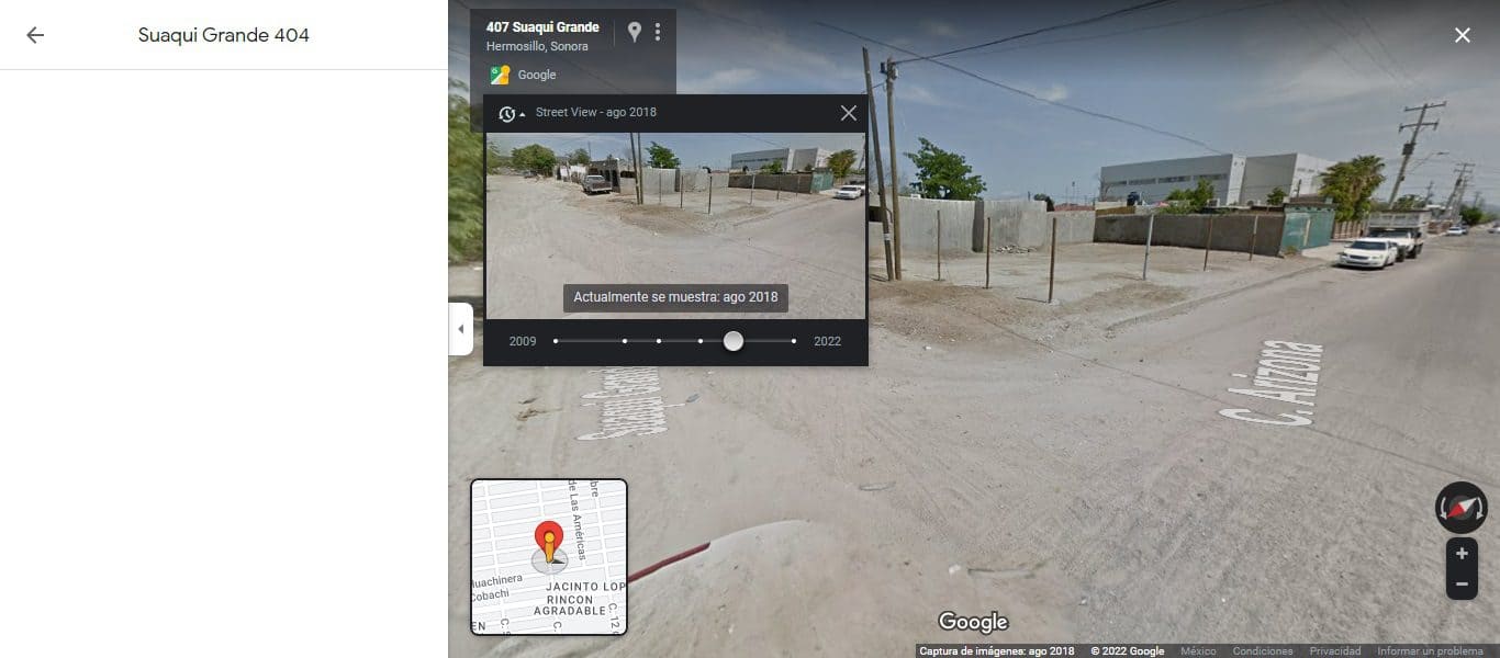 En la imagen se aprecia el terreno revocado en 2012 a Osbaldo Gámez Murrieta esposo de Verónica Luna.