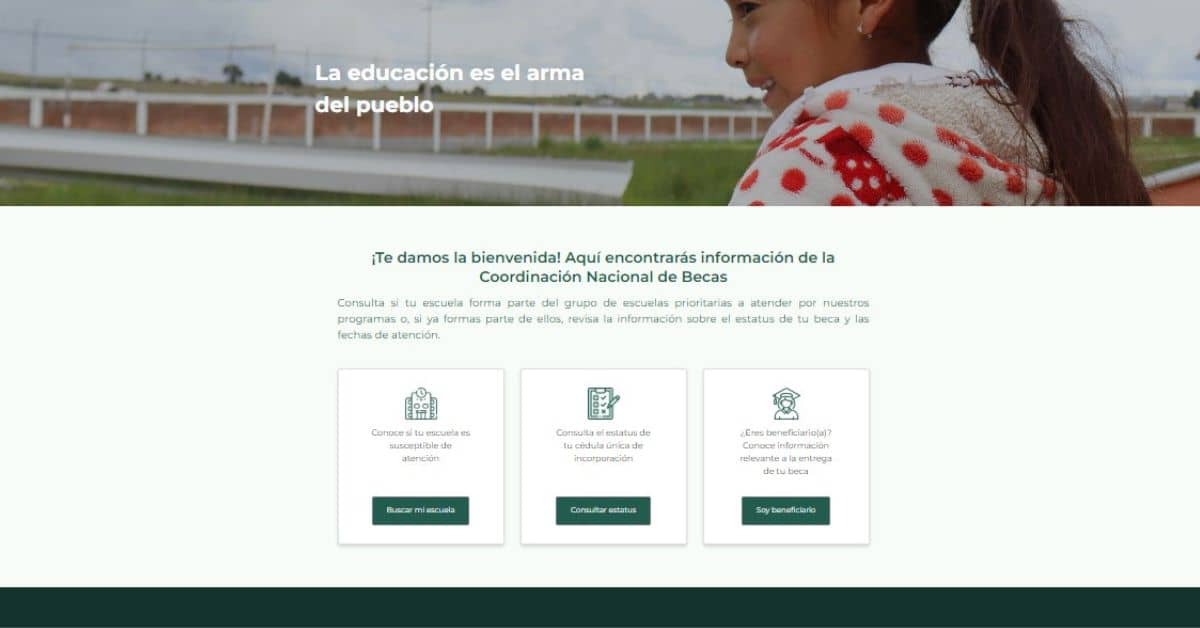 buscador de becas Benito Juárez error