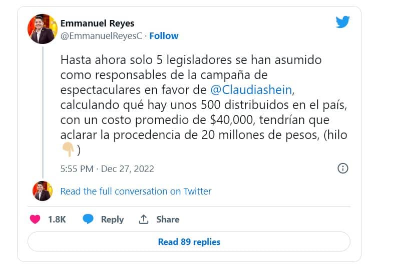 Espectaculares de Claudia Sheinbaum aparecen por todo México #EsClaudia diputados morena 1